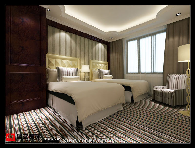 金域酒店双人房标准间设计效果第二张图