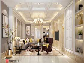凤岭新新家园130平简欧风格客厅设计效果