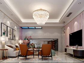 中海温莎墅250平欧式客厅装修效果图